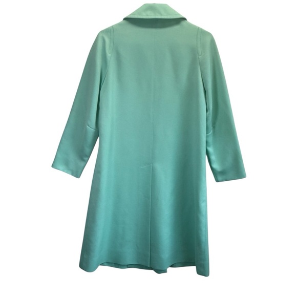 London Fog Vintage Aqua Blue/Green Trench Raincoat. Size 8R - Picture 7 of 16